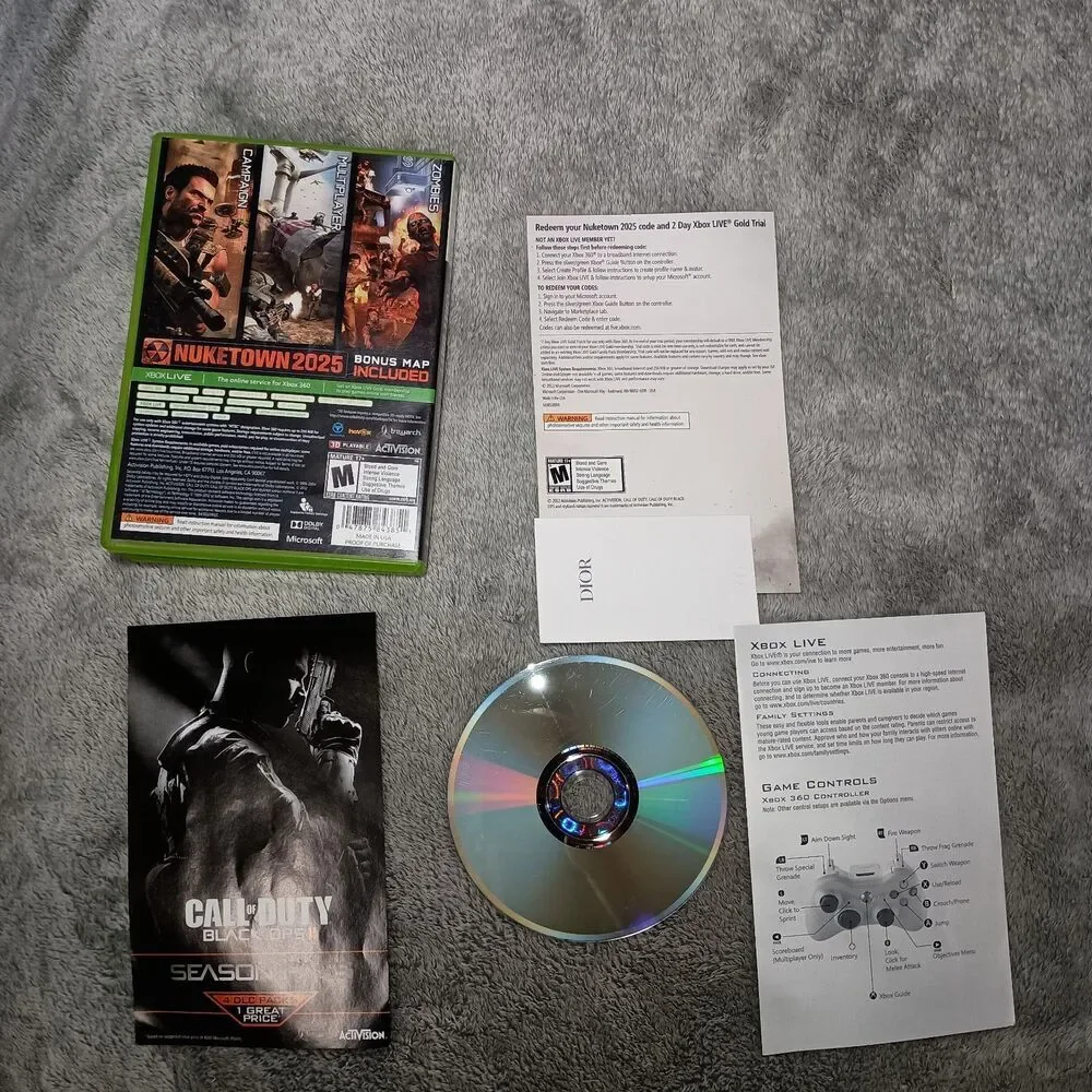 Call of Duty Black Ops II 2 Xbox 360 Complete In Box CIB Manual